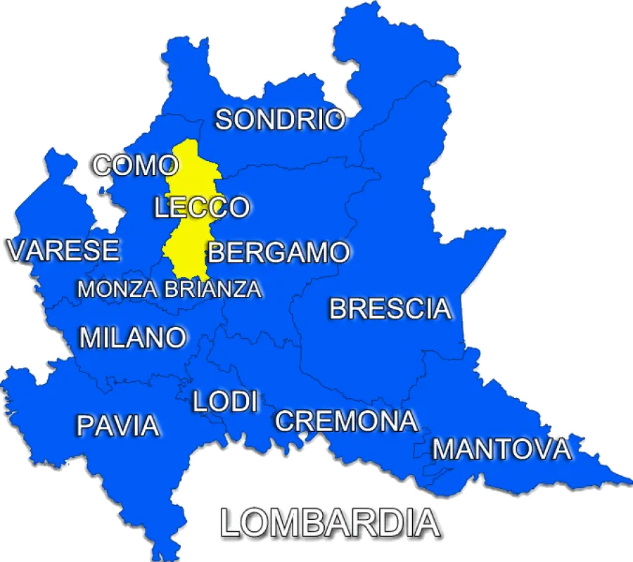 Gli abitanti, l’estensione territoriale e il rischio sismico della provincia di Lecco e dei suoi comuni