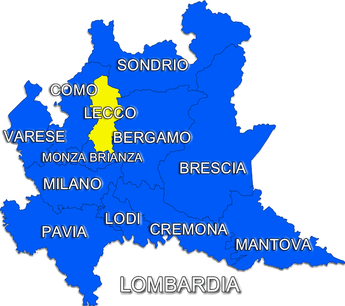 Gli abitanti, l’estensione territoriale e il rischio sismico della provincia di Lecco e dei suoi comuni
